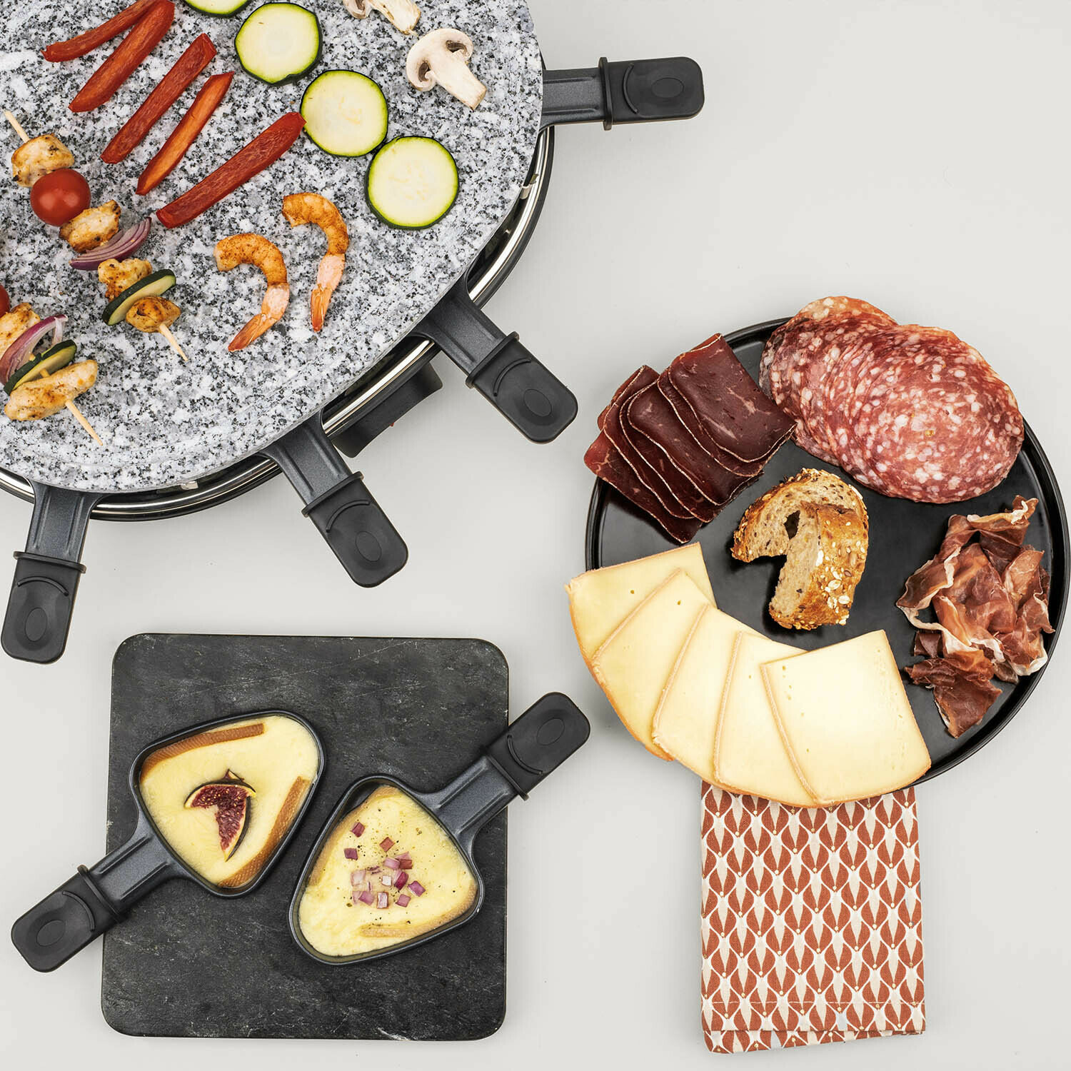 HKOENIG Hkoenig WOD6 - Macchina per raclette con pietra per grigliare per 6  persone design legno grey/brown - Private Sport Shop