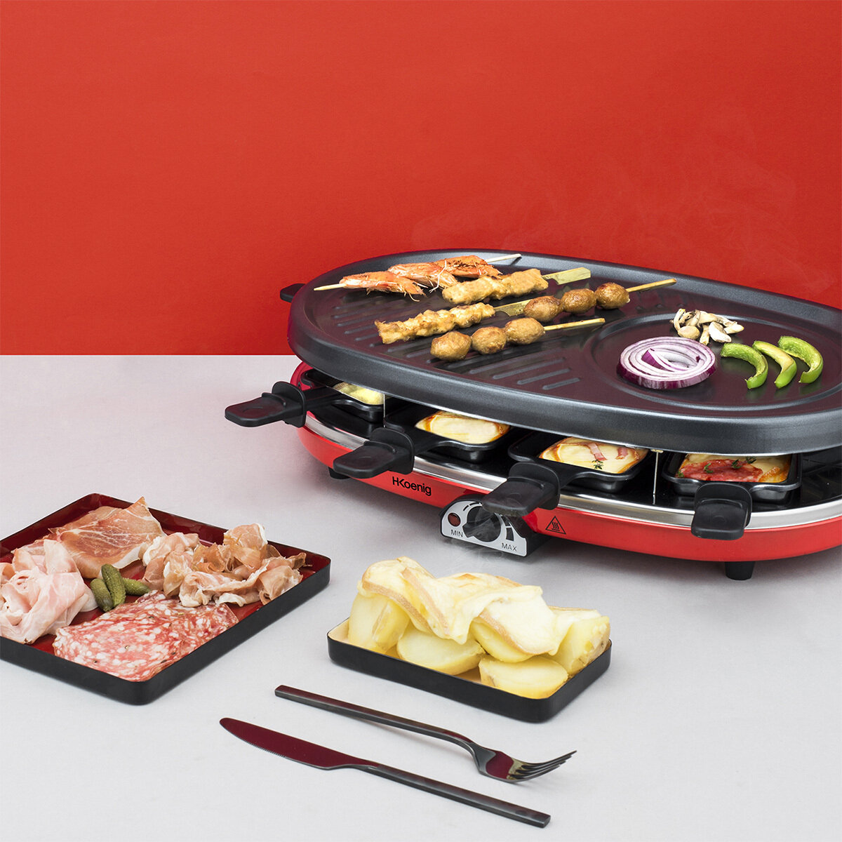 raclette grill 4 in 1 8 persons