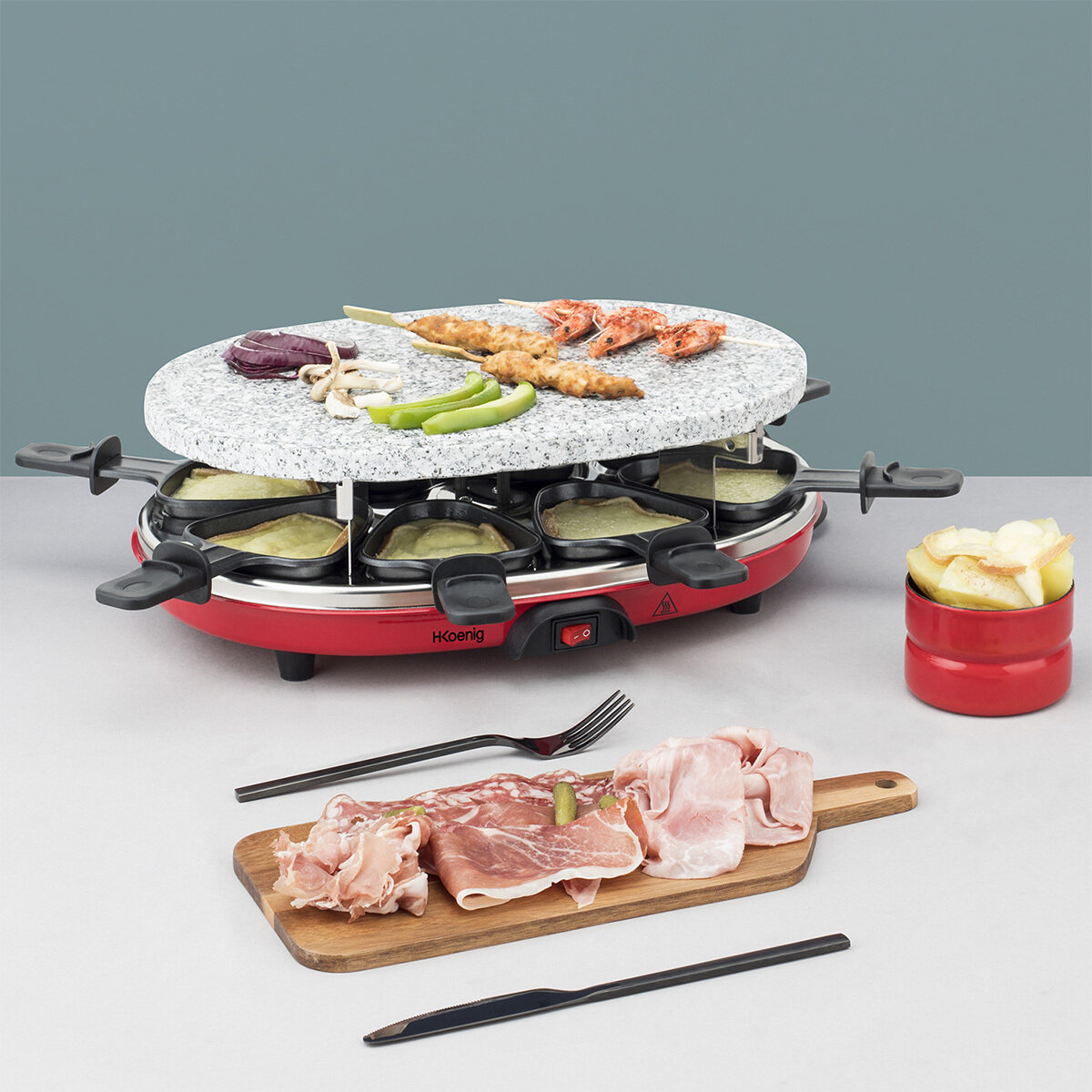 raclette grill 4 in 1 8 persons
