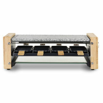 Raclette and natural stone for 8 persons wooden design WOD12