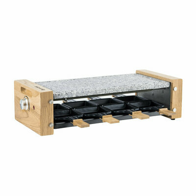 raclette and natural stone for 8 persons wooden design